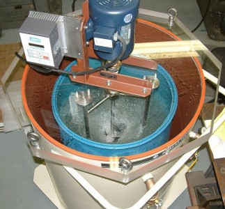 Large 55 gallon drum mixing vacuum chamber
